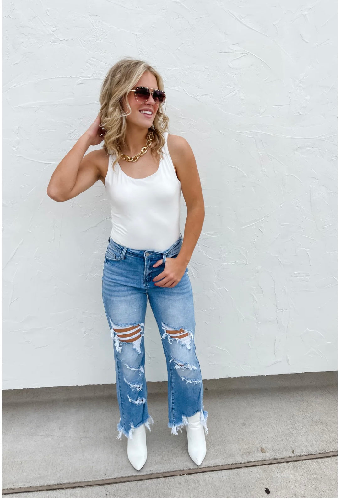 Urban Distressed Crop Jean