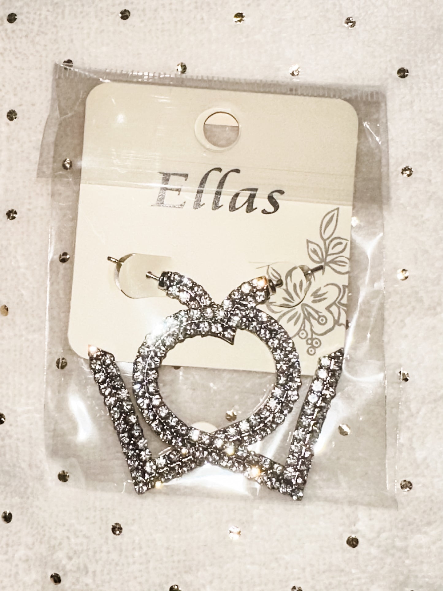 Sparkly Heart Earrings