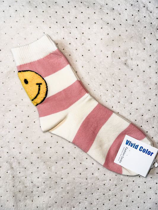 Stripe Smiley Socks